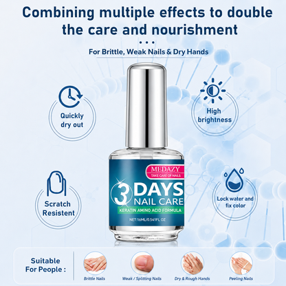 Keratin & Amino Acid Nail Strengthener, Clear Cuticle Oil
