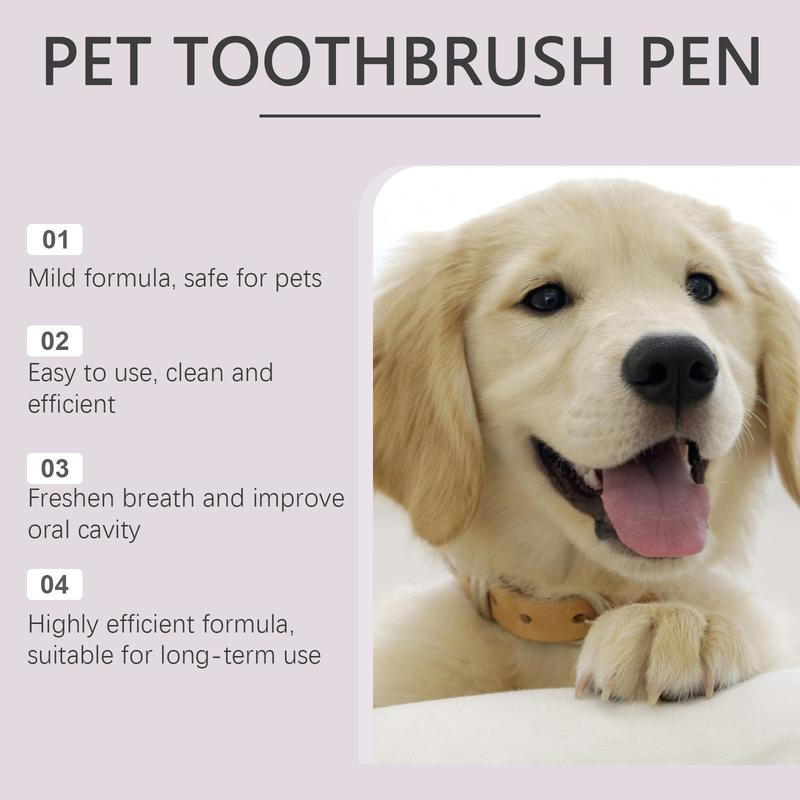 2 PCS Pet Toothbrush Pen-Dental Care Gel for Dogs & Cats